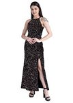 MISVERSE Women's Maxi Dress (HL_DR_B_Parent_Rose Gold_L)