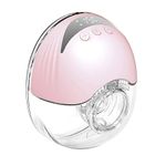 MISK Wearable electrical breast pump for feeding mothers, 4 modes & 12 Levels, Rechargeable, Automatic, Painless & Portable hands-free breastfeeding pump, 210 ML Milk Cup Capacity & 1200mAh Battery, BPA-Free Material, 19mm, 21mm & 24 mm Flange size included, LED Display, FDA approved (1 Year Warranty)
