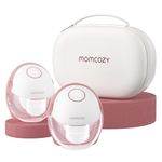 Momcozy Breast Pump Hands Free Mobile Style | M6, Wearable Breastfeeding Pump Ideal Rhythm for More Milk, DoubleFit Flange More Fit & Discreet with 3 Modes & 9 Levels, 24mm - 2 Pack Cozy Red