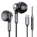 USB C Headphones for Samsung Galaxy S24 S23 Ultra S22 S21 FE S20 A54 A53 USB C Earphones with Mic in-Ear Wired Earbuds USB Type C Earphones for iPhone 16 15 Pro Max Plus iPad Pro Air 5 Mini 6 Pixel 8