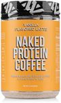 Naked Nutrition Vanilla Latte Protein Coffee - Premium Instant Coffee - Protein Shake, Iced Coffee, Protein Drinks, Delicious Keto Friendly and Gluten Free, 17 Servings