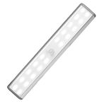 Motion Sensor Closet Lights, MOSTON 20 LED Cordless Under Cabinet Lighting with Built-in Rechargeable Battery, Stick-on Anywhere Magnetic Night Lamp for Cupboard Cabinet Kitchen Stairs