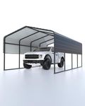 Garveelife 13'x21'x10' Heavy Duty Metal Car Heavy Duty Metal Carport, Steel Heavy Duty Carport All-Weather, Permanent Shelter for Cars, Boats, Trucks, and Tractors; N.W. 600 Lbs