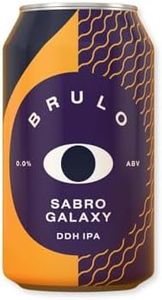 Brulo Non-Alcoholic Beer, 12 Pack Non-Alcoholic Beer - Explore a World of Flavours, Low-Calorie, Vegan, & All-Natural Ingredients. (Sabro Galaxy)