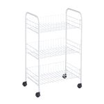 Rubbermaid Wheeled Cart, Metal, White