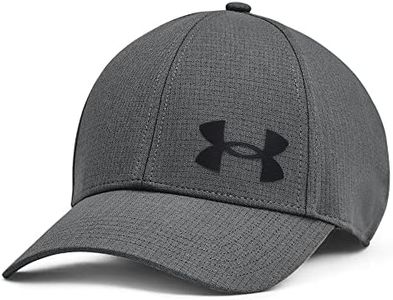 Under Armour Men's Iso-chill ArmourVent Fitted Baseball Cap, Pitch Gray (012)/Black, Large-X-Large