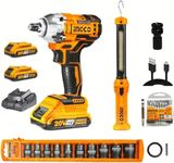 LOOKCHA IN gco COSLI230-11 Cordless Impact Wrench Combo with one pcs cordless lamp, 10 pcs socket set, 10 pcs screw driver set, 2 batteries,1 pcs charger