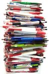 Wholesale Lot of 100 Misprint Ink Pens Ball Point Plastic Retractable Pens Mixed