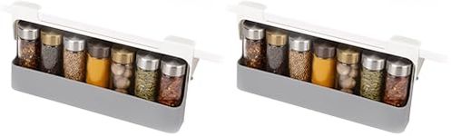 Joseph Joseph CupboardStore in cupboard, kitchen storage under-shelf Spice Rack, organiser Grey (Pack of 2)