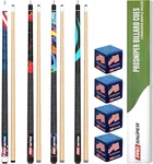 ProSniper Pool Cues | Set of 4 Custom Pool Table Cues Sticks | Made With Hand-Selected Canadian Maple Hardwood | Includes 4 pool chalk | Unique Design Cue Sticks for House And Bar Billiard Players 2.0