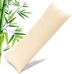 Bamboo Pillowcases Body Size,Cooling Viscose Pillow Cases with Zipper Closure, Cool & Breathable Pillow Cover for Hot Sleepers and Night Sweats, 20" x 54"