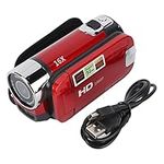 Handheld Video Camcorder, 1080P 16MP DV Camera 16x Digital Zoom Video Camera with 2.7in TFT Rotatable Screen and USB Cable (Red)