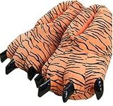 LANFIRE Unisex Soft Plush Home Slippers Animal Costume Paw Claw Shoes (M （EUR 35-39）, tiger)