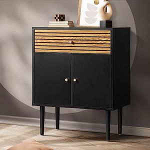 Oikiture Sotrage Sideboard with Drawer and Cabinet Wooden Buffet Cabinet Kitchen Hallway Table