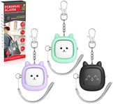 Safe Sound Personal Alarm,3 Pack130 dB Loud Siren Song Emergency Self-Defense Security Alarm Keychain with LED Light, Personal Sound Safety Siren for Women, Men, Children, Elderly (Black/Purple/Green)