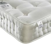 Orthopaedic 1400 Pocket Sprung, Happy Beds Signature Silver Medium Tension Mattress with Natural Fillings - 3ft Single (90 x 190 cm)