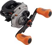 Abu Garcia MAX STX Low Profile Reel, Fishing Reel, Low Profile Baitcast Reels, Predator Fishing, Pike, Perch, Zander, Unisex, Grey/Orange, LP | Left Hand