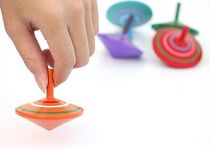 FQStech Gyroscope, 3 Pcs/Set Handmade Painted Wood Spinning Tops, Wooden Toys Educational Toys Kindergarten Toys Standard Tops