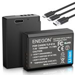 ENEGON LP-E10 USB C Direct Charging Replacement Batteries 1500mAh (2-Pack) with 2 in 1 USB-C Charging Cable for Canon EOS 2000D, EOS 1200D, EOS 1300D Cameras EOS Rebel T3, T5, T6, Kiss X50, Kiss X70