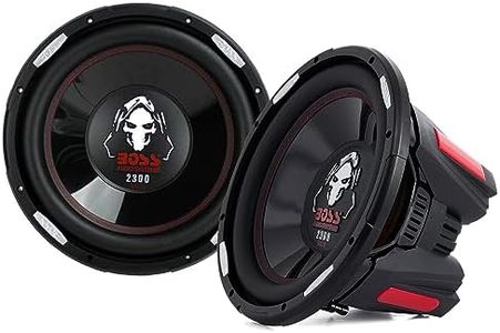 BOSS Audio Systems Phantom 12-Inch 2300 Watts 4 Ohm Dual Copper Voice Coal Car Audio Stereo Subwoofer Speakers with Poly Injection Cone (2 Pack)