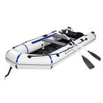 Inflatable Boat, Inflatable Kayak Assault for Adults, 10ft 2-Person PVC Raft Inflatable Dinghy for Camping, Survival, Fishing, Boating & Hunting on Lakes & Rivers, Supports up to 330kg (Off-White)