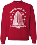 Wild Bobby Nakatomi Plaza Christmas Party 1988 Classic McClane Die Hard Ugly Christmas Sweater Crewneck Sweatshirt, Red 1, Large