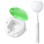 sky marchinedise Portable Toothbrush Sanitizer - Electric Heating and Drying, Keep Your Toothbrush Clean and Dry with Ease (Green)