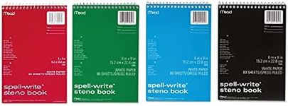 Spell-Write Steno Book, Gregg Rule, 6 X 9, 80 Sheets/Pad [Set of 4]