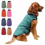 EMUST Dog Jackets for Winter, Cold Weather Coats for Dogs, Soft Winter Jackets for Medium Large Dogs, Dog Winter Vest for Small Medium Large Dogs, 7 Sizes 13 Colors (Large(Pack of 1), Turquoise)