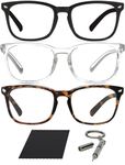 Riccardo Materossi 3 Pack Premium 99.9% Blue Light Blocking Glasses (380-410nm) - Reduce Headaches and Improve Sleep - UK Based Brand