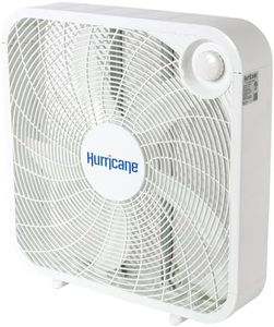 Hurricane Classic 20" Floor Box Fan – Compact and Portable, Powerful and Quiet 3-Speed Cooling for Home, Greenhouse, Office, Gym, Garage, and Workshop