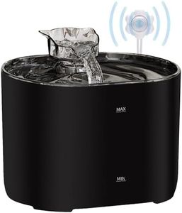 Cozioz Intelligent Version Cat Water Fountain, 74oz/2.2L Ultra Silent Automatic Pet Water Fountain with Motion Sensor, Four Non-Slip Mats, Two Ways to Drink for Cats