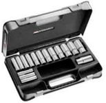 FACOM S.405AE Series S.405 1/2" Long-Reach Metric 6-Point Sockets Set, 16-Piece