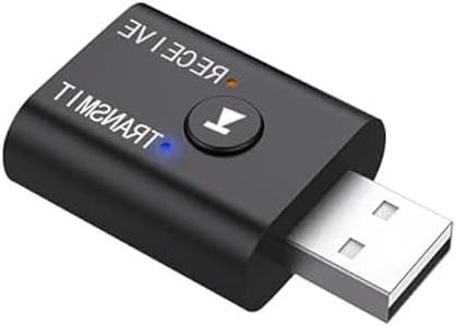 RAPTAS (𝗦𝗽𝗲𝗰𝗶𝗮𝗹 𝟭𝟬 𝗬𝗲𝗮𝗿𝘀 𝗪𝗮𝗿𝗿𝗮𝗻𝘁𝘆) Unlock Superior Audio Connectivity with The 2-in-1 USB Bluetooth 5.0 Transmitter & Receiver – Ideal for TV, PC, and Car
