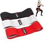 Resistance Bands, Booty Bands (3 Pack), Fabric Resistance Bands Set for Women/Men, Exercise Bands for Glutes, Hips and Legs Fitness, Ideal for Home, Gym, Training and Sport