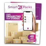 SmartPacks QR Code Labels for Storage & Organization – Premium QR Code Stickers with App – Advanced Pack and Track Labels with QR Code for Inventory, Storage, Moving – 48 Stickers