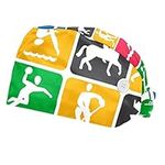 DragonBtu 2 PCS Cycling Bandana Caps with Sweatband for Women Men Helmet Liner Beanie Hat Sport Icons