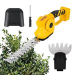 Cordless Hedge Trimmer for DEWALT 20V MAX Battery - 2 in 1 Electric Hedge Trimmer Cordless Grass Trimmer, Bush Trimmer & Grass Shears for Yard Lawn, Backyard, Garden (Bare Tool)