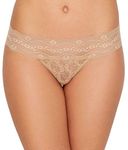 b.tempt'd Women's Lace Kiss Thong Panty, Au Natural, Medium