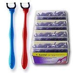 T.Smile Evolutionary Clean Dental Flossers, Kit of Long Handle(s) Plus Refillable Heads (2 Handles +200 Tightened 2-strand Refills)