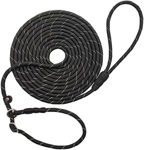 BTINESFUL 10FT / 15FT / 20FT Slip Lead Dog Leash, Reflective 1/3” Rope Leash Long Training Lead for Small Medium Dogs