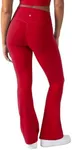 YITTY Active Women's UltraLuxe Kick Flare High Waist Legging, Athleisure, 4-Way-Stretch, Heated Red, L, Short