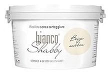 bianco Shabby® Beige Sabbia (Sand Beige) Water-Based Chalk Paint for All Surfaces – Extra Matt Finish (2.5 Litres)