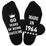 Jeasona 60th Birthday Gifts for Men 1964 Calf-Socks 1964 Birthday Gifts for Men 60th Birthday Gifts for Men Keepsake 60th Birthday Gifts for Dad/Grandad/Husband Mens 60th Birthday Gifts Ideas