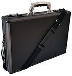 ESSENTIAL PRODUCTS Pro Aluminium Executive Laptop Padded Briefcase Attache Case Black/Gun Metal