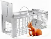 AMVOG Live Animal Cage Trap, Durable Humane Animal Trap for Squirrels, Weasels, Chipmunks, and Small Animals, Easy Catch & Release (1 Trap)