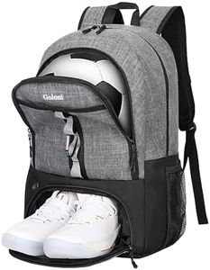 Goloni Youth Soccer Bag,Basketball Bag with Ball Compartment & Shoe Compartment,Backpack for Football Volleyball Basketball