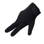minkissy Heat Resistant Gloves Three Finger Gloves Hair Styling Gloves for Hair Styling Curling Iron and Curling Wand (Black)