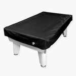 Jonny 8 Ball 7ft Fitted Heavy Duty Leatherette Snooker Pool Table Cover - For 7 Foot Tables - Black - Protects Against Sunlight, Spills & Dust