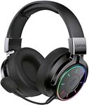 COOLV 2.4GHz Wireless Gaming Headset for PS5, PC, PS4 - RGB Light Gaming Headset, 60 HR Battery, 7.1 Surround Sound, Bluetooth 5.4 Gaming Headphones with Mic (Black)